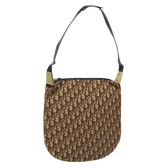 DIOR Trotter Canvas Shoulder Bag Brown - Picture 1 of 12